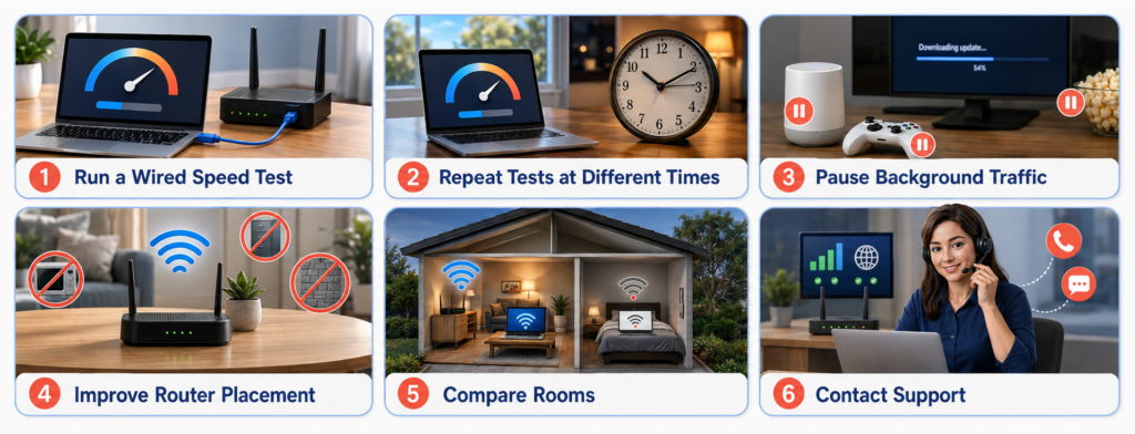 25mbps internet troubleshooting checklist